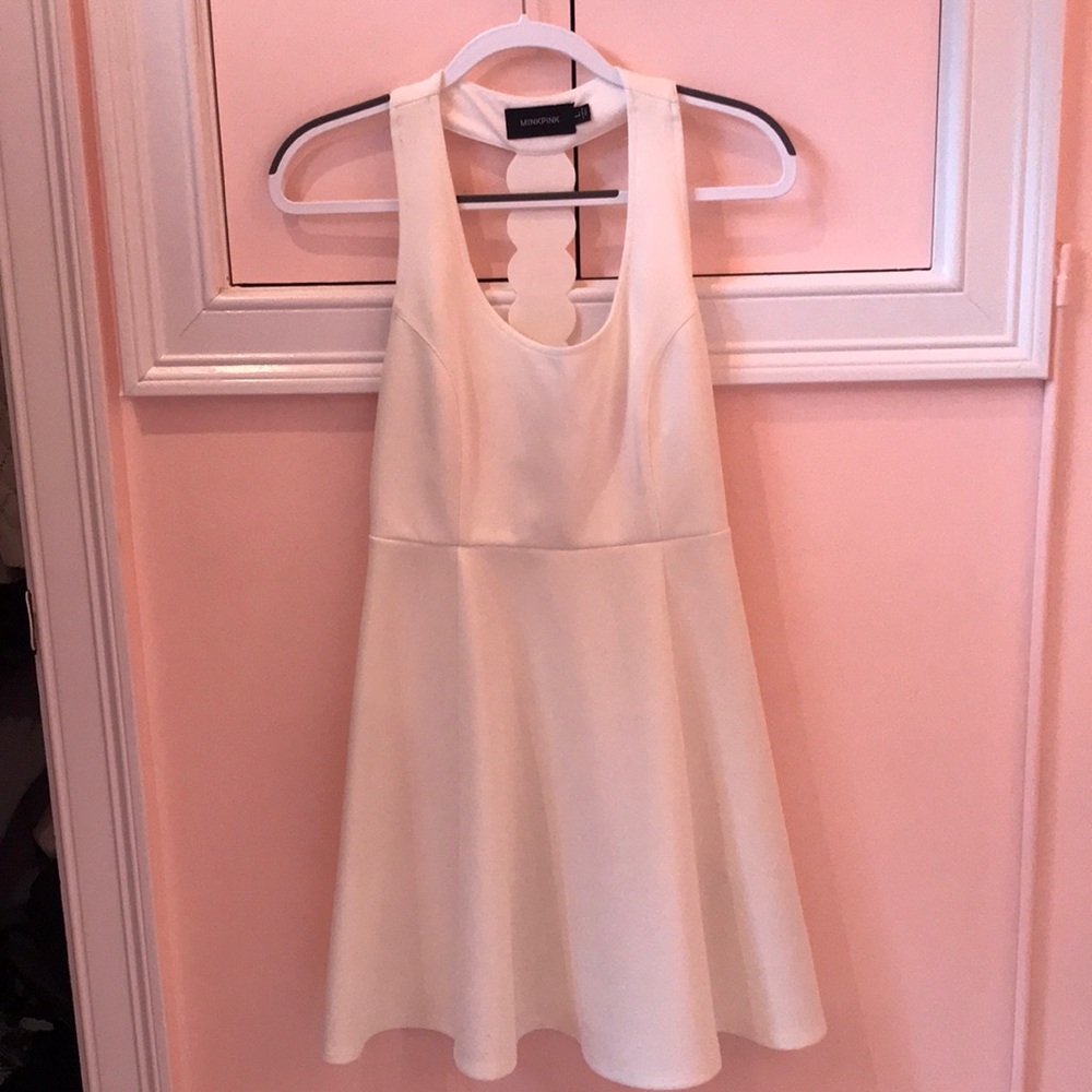 White mini dress